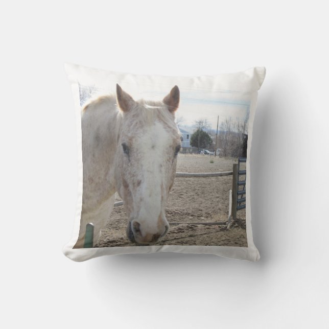White Horse Pillow (Front)
