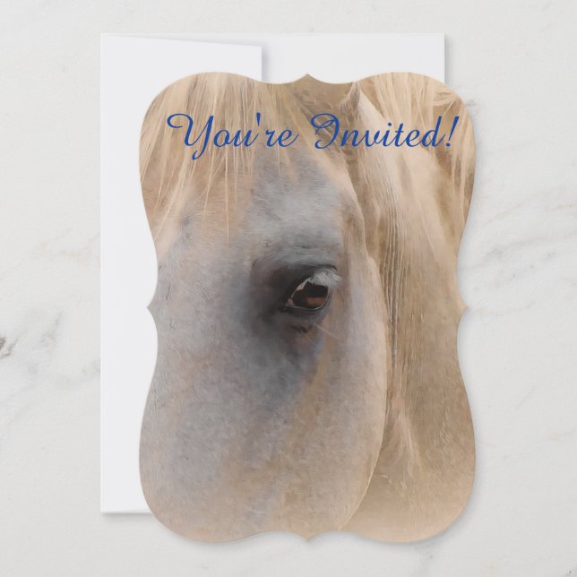 White Horse Portrait Invitation (Front)