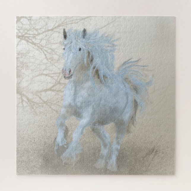 White Horse - Puzzle (Vertical)