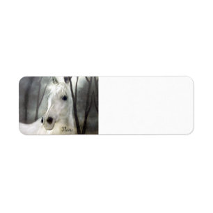 White Horse Return Address Label