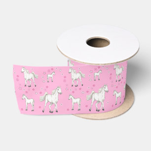 White Horse Satin Ribbon