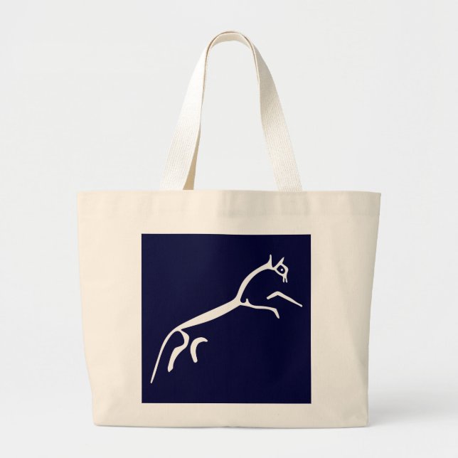 White Horse (Uffington Castle) Large Tote Bag (Front)
