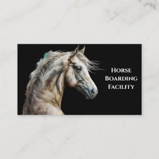 White Horse Watercolor Business Cards