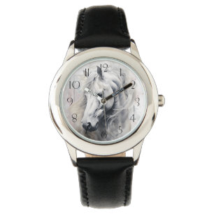 White Horse Watercolor Watch
