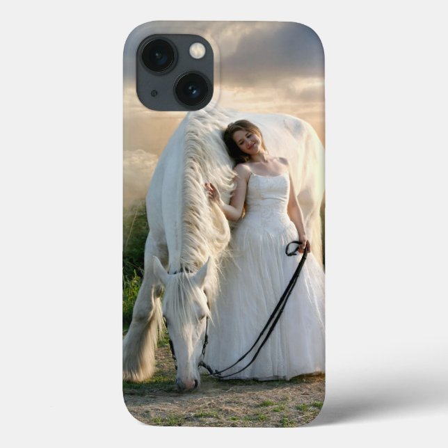 White Horse with Bride Case-Mate iPhone Case (Back)