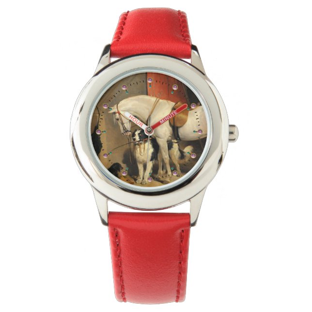 White Horse With Dogs Watch (Front)