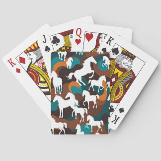 White Horses Abstract Playing Cards