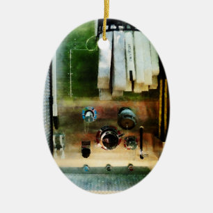 White Hose And Nozzles Ceramic Ornament