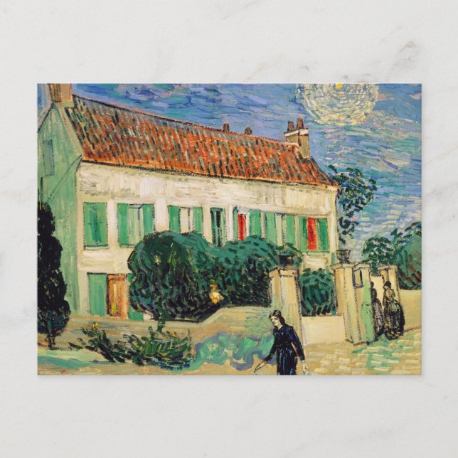 White house at night - Vincent van Gogh Postcard (Front)