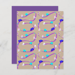 White House Blue Truck Purple Road Scrapbook Paper