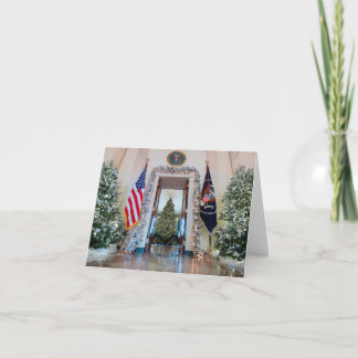 White House Christmas Card Patriotic Trees