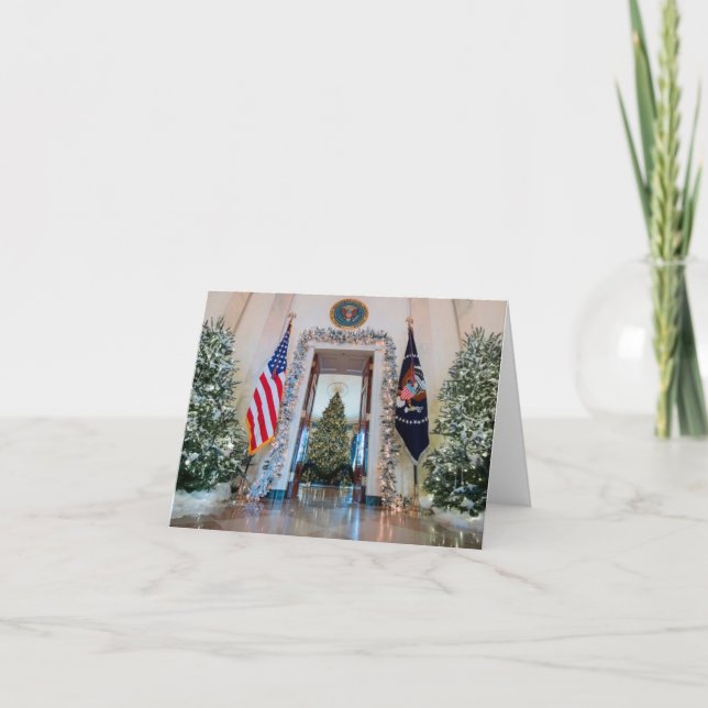 White House Christmas Card Patriotic Trees (Front)