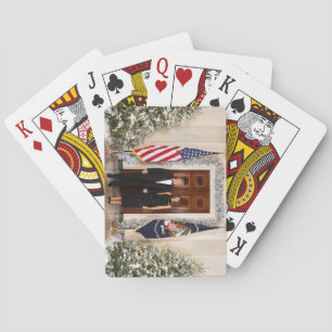 White House Christmas Donald Trump & Melania Playing Cards