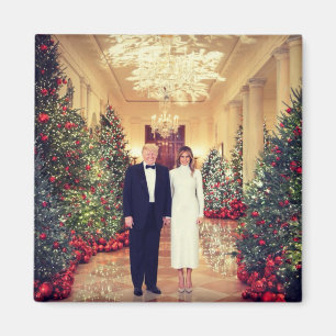 White House Christmas President Donald Trump Magnet