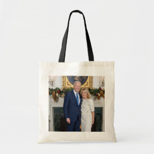 White House Christmas President Joe Biden Photo Tote Bag