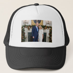 White House Christmas President Joe Biden Photo Trucker Hat