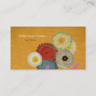 White House Flowers Business Card
