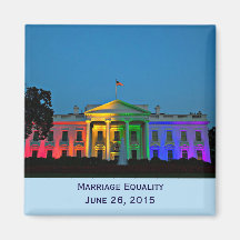 White House in rainbow lights, June 26, 2015