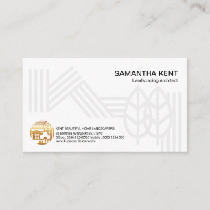 White House Landscape Outlines Landscaping Business Card