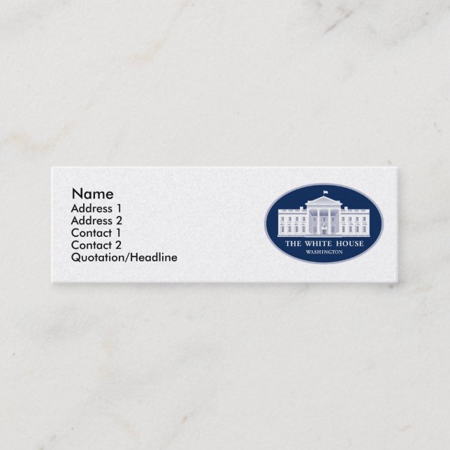 White House Mini Business Card (Front)