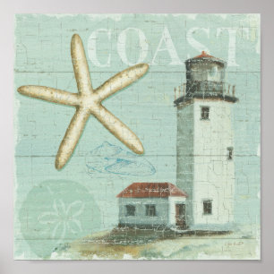 White House on the Beach Poster