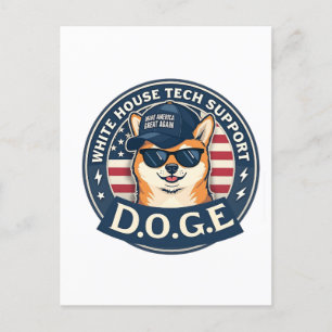 White House Tech Support Doge Invitation Postcard