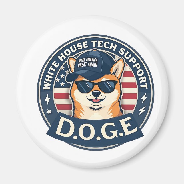 White House Tech Support Doge  Magnet (Front)