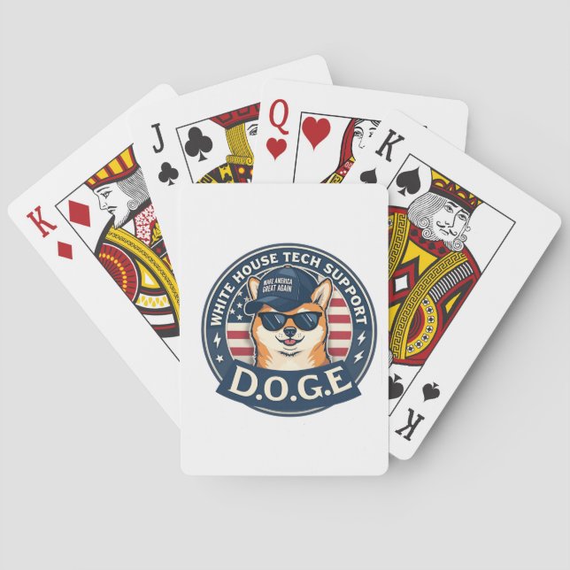 White House Tech Support Doge  Playing Cards (Back)