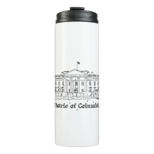 White House Vacation Drawing Vacation Art Travelin Thermal Tumbler