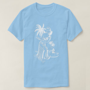White Hula Girl T-Shirt