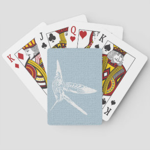 White Hummingbird Playing Cards