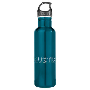 White Hustle Modern Typography 710 Ml Water Bottle