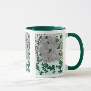 White Hyacinths & Butterflies Mug
