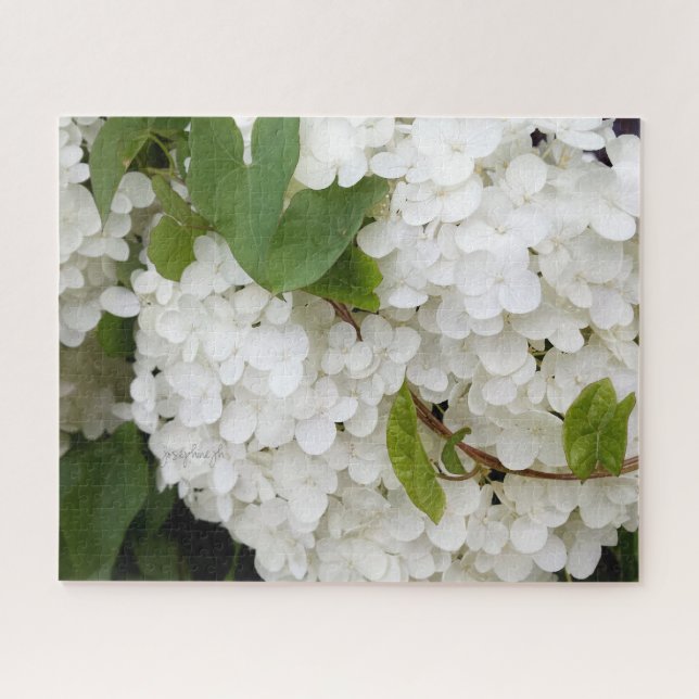 White Hydrangea 16 x 20 Puzzle by jjhelene (Horizontal)