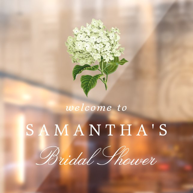 White Hydrangea Bridal Shower Welcome (Sheet 2)