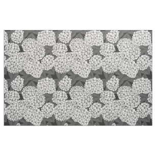White hydrangea fabric