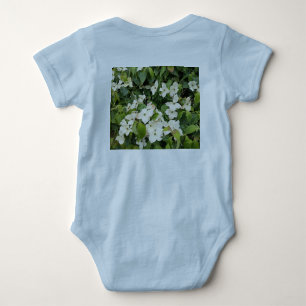 White Hydrangea Floral Baby Bodysuit