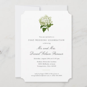 White Hydrangea Grandmillennial Post-Wedding Party Invitation