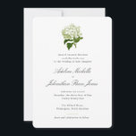 White Hydrangea Grandmillennial Wedding Gingham Invitation<br><div class="desc">This easy to customise formal and elegant text invites guests to celebrate the union of a couple in marriage. The new traditional grand-millennial style features a crisp colour palette of white and shades of green plus a perfect antique limelight green hydrangea flower illustration with a sweet green and white gingham...</div>