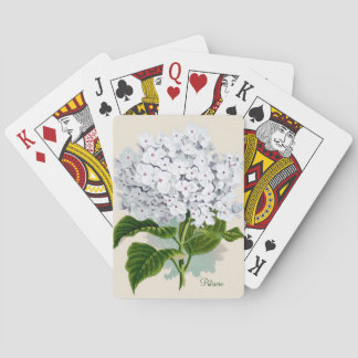 White Hydrangea Playing Cards