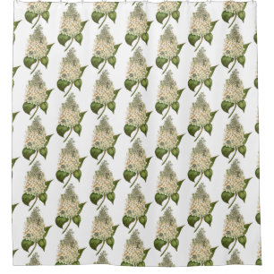 White Hydrangea  Shower Curtain