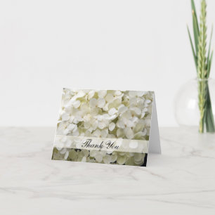 White Hydrangea Thank You Card