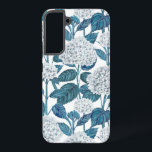 White hydrangea watercolor samsung galaxy case<br><div class="desc">Watercolor pattern with white hydrangea on a white background</div>