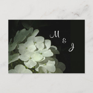 White Hydrangea Wedding Response RSVP Card