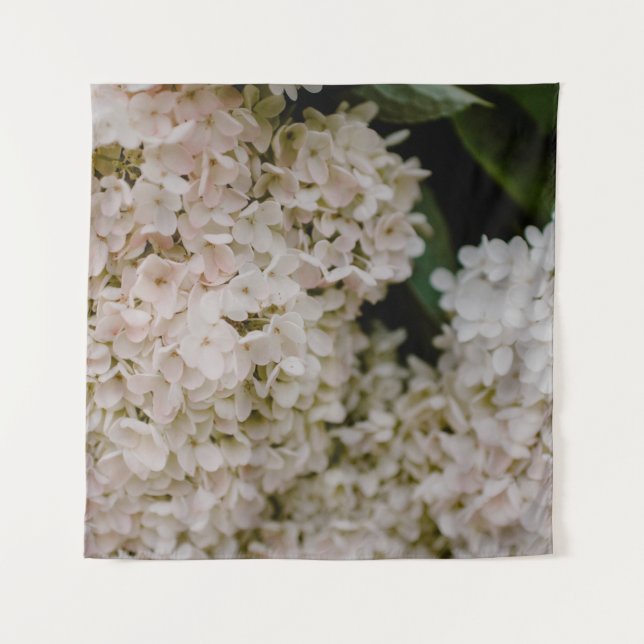 WHITE HYDRANGEAS IN BLOOM TAPESTRY (Front)