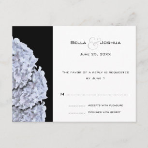 White Hydrangeas RSVP Card