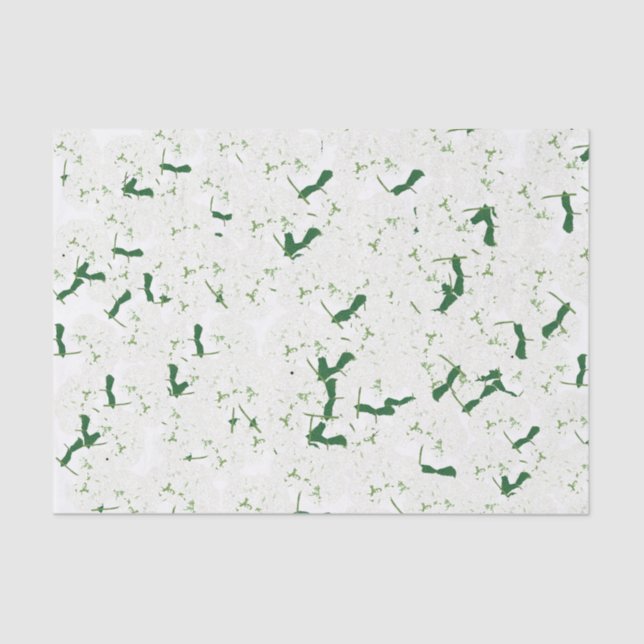 White hydrangeas tissue paper  (Front)