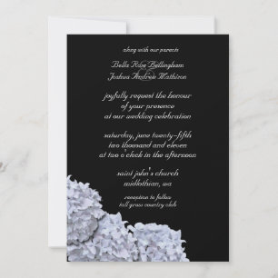 White Hydrangeas Wedding Invitation