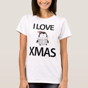 White I Love Christmas Shirt