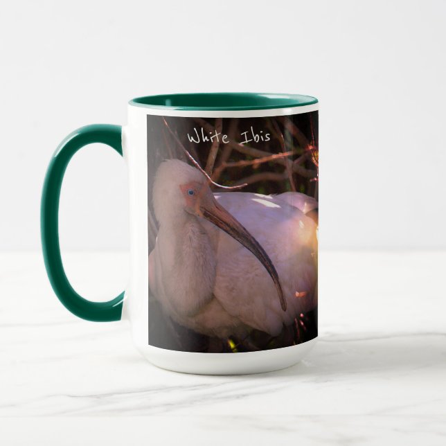White Ibis Bird Photo Mug (Left)